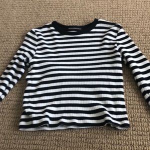 Long sleeve dark blue and white brandy Melville